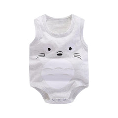 Summer Sleeveless Animal Bodysuit Newborn Baby Boy Bodysuit cotton funny swimsuit Body Baby Girl costume Minibabies short home