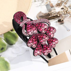 Rhinestone Hairpin Flower Leaf Butterfly Duckbill Hair Claws Retro Hair Clips Accessories For Women Shinning Ponytail Headwear