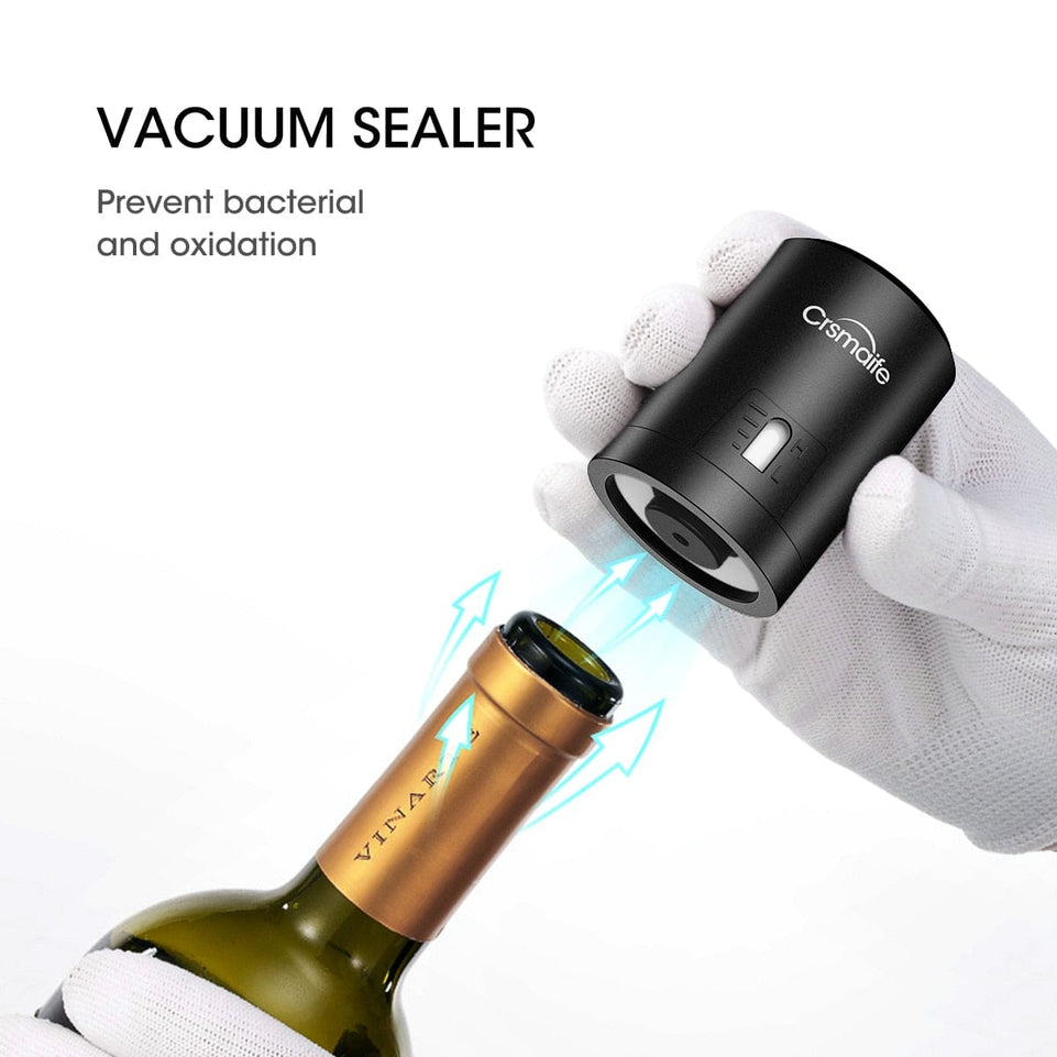 ABS Vacuum Red Wine Bottle Cap Stopper ship from US Vacuum Pump Sealer Wine Fresh Keeper Plug Champagne Cork Kitchen Bar Tool - Wowza