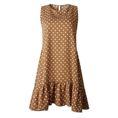 Summer Dress 2021 Women Ruffle Spring  Street Sexy Casual Slim Thin Beach Party O Neck Mini Polka Dot Dress Vestidos De Fiesta