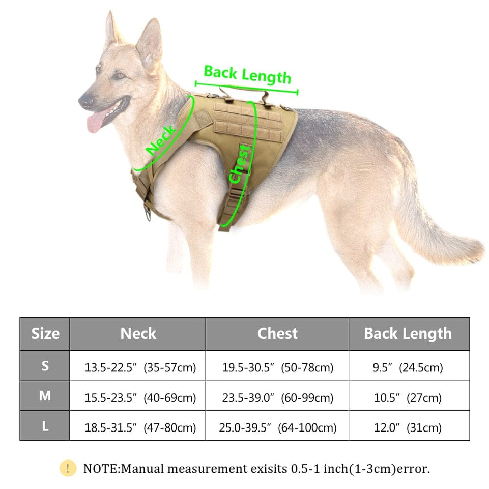 Tactical Dog Harness Pet Military Training Dog Vest German Shepherd Dog Harness Molle Vest For Medium Large Dogs