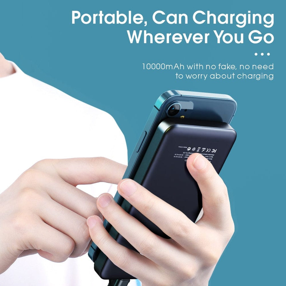 Power Bank 10000mAh 2 USB Portable Charging PowerBank External Battery Portable Powerbank For iPhone 12 Samsung Xiaomi