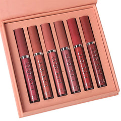 HANDAIYAN 6Colors/Sets Sexy Matte Liquid Lipstick Lip Glaze Sets Natural Moisturizer Waterproof Velvet Lip Glosses Makeup