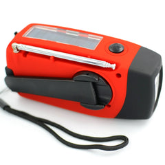 Solar Radio FM AM WB NOAA Weather Radio 2000mAh USB Charging Emergency LED Flashlight Power Ban