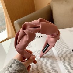 Fashion Hair Band Five Flower Solid Color Folds Pattern Hair Hoop Headbands Designer Haarband Hair Accessories For Women