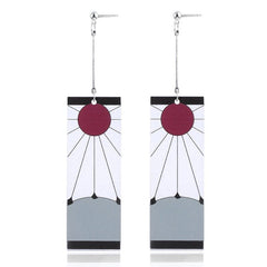 Anime Acrylic Drop Earrings Demon Slayer Kimetsu no Yaiba Blade of Ghost Earings For Women Men Cosplay Jewelry Accessories Gift