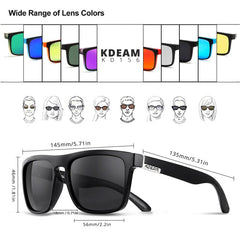 Fashion Guy's Sun Glasses From KDEAM Polarized Sunglasses Men Classic Design All-Fit Mirror Sunglass With Brand Box CE