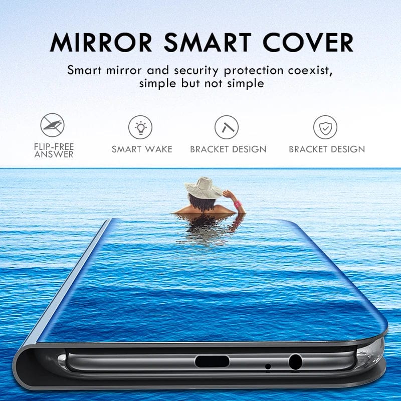 Smart Mirror Phone Case For Samsung Galaxy S10 S9 S8 Plus S10E A6 A8 A7 2018 Note 8 9 A10 A30 A40 A50 A60 A70 M10 M20 M30 Cover