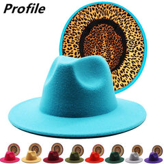 Rose red fedora hat new leopard print hat European and American men's and women's hat fedora jazz winter hat шапка женская