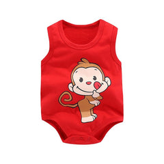 Summer Sleeveless Animal Bodysuit Newborn Baby Boy Bodysuit cotton funny swimsuit Body Baby Girl costume Minibabies short home