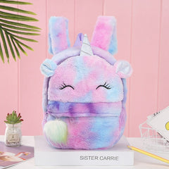 New Women Plush Unicorn Backpacks Cute Fashion Fur Backpacks For Girls Travel Backpack Children Schoolbag Kids Gift Book Bag