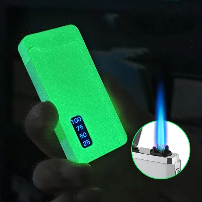 New Windproof Metal USB Lighter Torch Turbo Lighter Jet Dual Arc LED Lighter Gas Chargeable Electric Butane Pipe Cigar Lighter