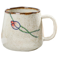 Vintage Coffee Mug Unique Japanese Retro Style Ceramic Cups, 380ml Kiln Change Clay Breakfast Cup Creative Gift for Friends - Wowza