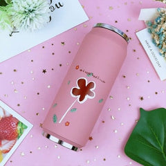 Creative Stainless Steel Japan Juice Candy Color Drink Cans Thermos Portable Unisex Students Personality Trendy Straw Cup - Wowza