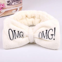 New Letter "OMG" Coral Fleece Soft Bow Headbands for women Girls Cute Hair Holder Hairbands Hair Bands Headwear Hair Accessories