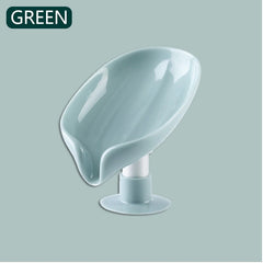 Soap dish Leaf Soap Box Drain Soap Holder Bathroom Shower Soap Holder Dish Storage Plate Tray Bathroom Supplies Soap container