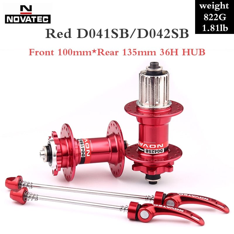 Novatec Hub D041SB D042SB Mountain Bike Disc Card Brake 28/32/36 Holes MTB Road Bicycle Bearing 36H Hubs 8/9/10/11/12 Speed