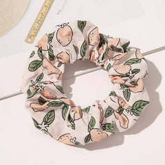 Korean Women Scrunchie Hearwear Girls Hair Tie Lady Scrunchies Ponytail Hair Female Holder Rope Pineapple Print Hair Accessories