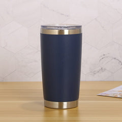 20oz Thermal Beer Mug Cups Stainless Steel Coffee Thermos Water Bottle Vacuum Insulated Leakproof With Lids Tumbler - Wowza