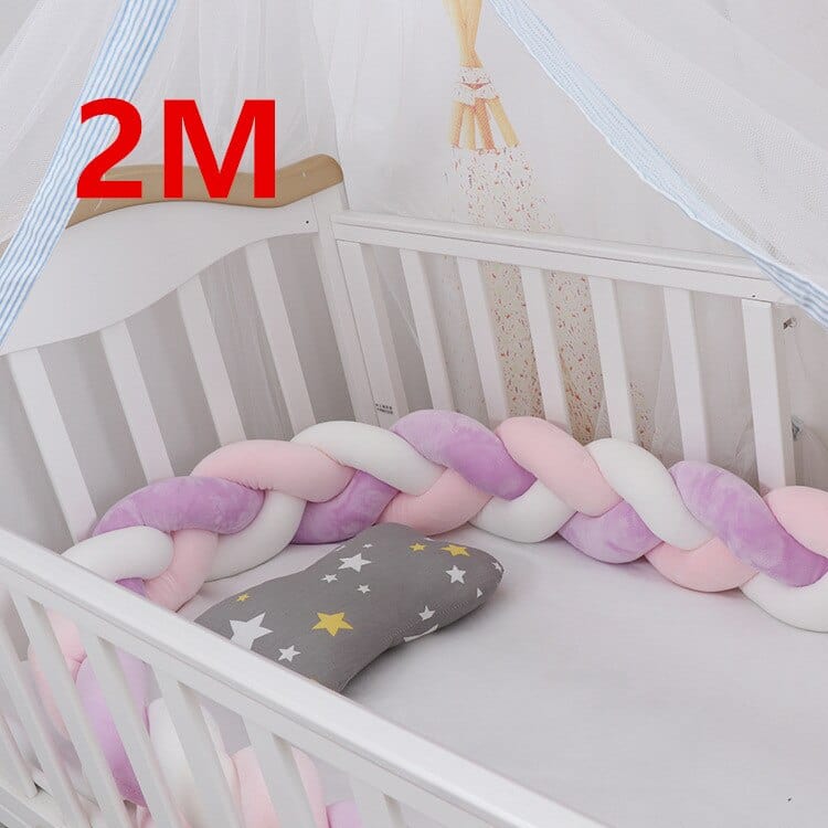 3M Baby Bumper Bed Braid Knot Pillow Cushion Bumper for Infant cuna Bebe lit Crib Protector Cot Bumper Room Decor