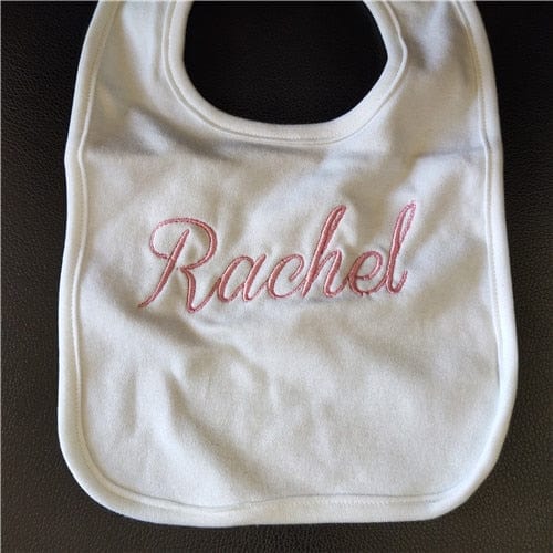 Name Personalised Baby bib 100% cotton White Plain Newborn Baby Saliva Funny Birthday Gift For Baby Anniversary shower gift