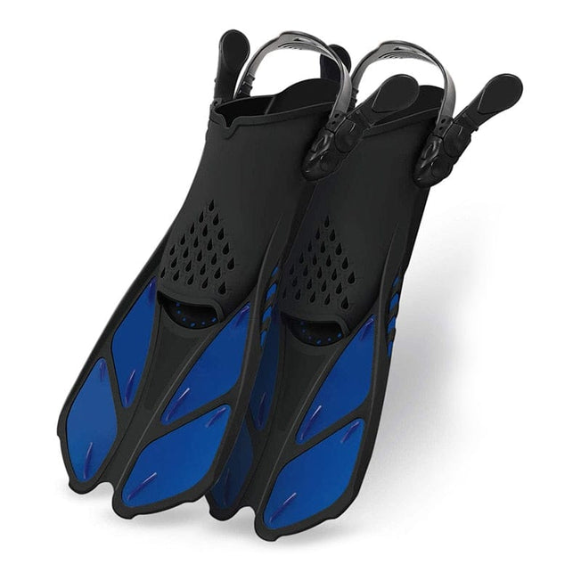 COPOZZ Adjustable Short Adult Snorkel Foot Swimming Flippers Fins Beginner Water Sports Equipment Portable Diving Flippers Men