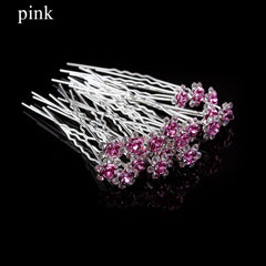 50/20 pcs/pack Women Flowers Hairpin Stick Wedding Bridal Crystal Flowers Hairpin U Shaped Hair Clip Hair Accessories