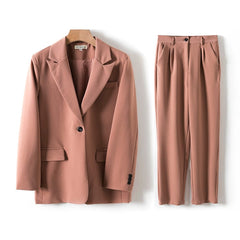 GCAROL Women Blazer And Guard Pants Sets Two Pieces OL Single Breasted Jacket Formal Suit Pleated Trousers Spring Autumn Winter