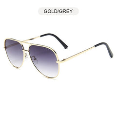 FUQIAN New Classic Metal Aviation Sunglasses Women Fashion Alloy Pilot Sun Glasses Men Gradient Lens Driving Shades Ladies UV400