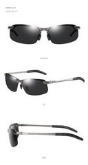 Photochromic Sunglasses Men Women Vintage Metal Polarized Sun Glasses For Male Night Vision Driving Sunglass