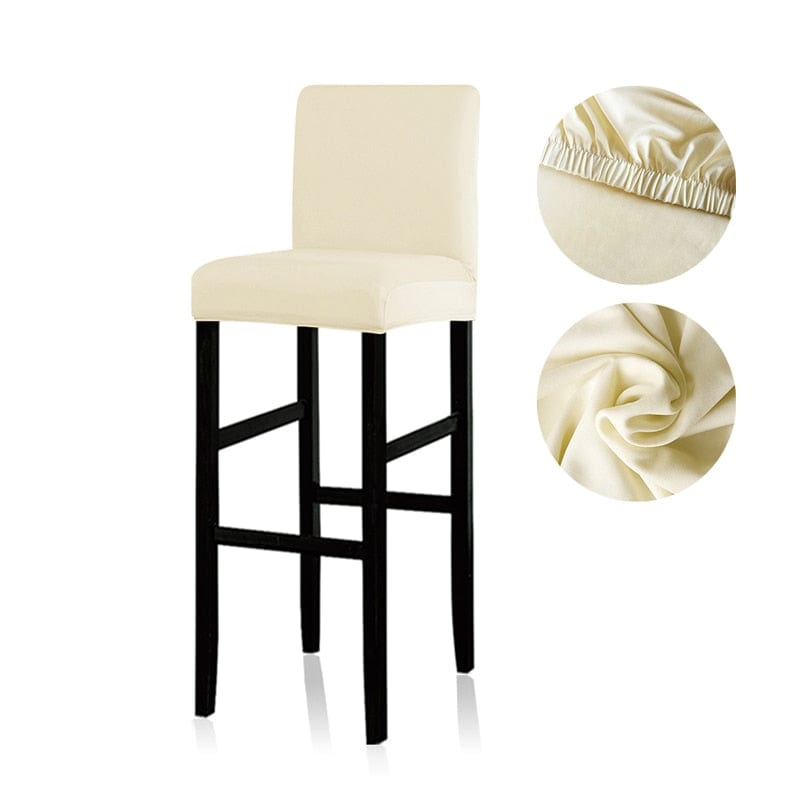 Solid Colors Bar Chair Cover Stretch For Bar Stool Short Back Dining Room Spandex Elastic Slipcover For Chairs Banquet Wedding