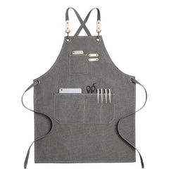 2021 New Thick Canvas Unisex Apron Bib Chef Kitchen Aprons for Women Men Coffee Shop Barber BBQ Bib working uniform