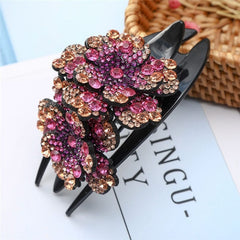 Rhinestone Hairpin Flower Leaf Butterfly Duckbill Hair Claws Retro Hair Clips Accessories For Women Shinning Ponytail Headwear