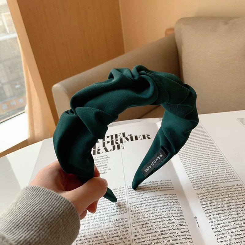 Fashion Hair Band Five Flower Solid Color Folds Pattern Hair Hoop Headbands Designer Haarband Hair Accessories For Women