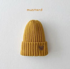 Soft Warm Baby Beanies Knitted Hats For Toddler Children Bear Embroidery Kids Boys Girls Autumn Winter Caps 11 Colors