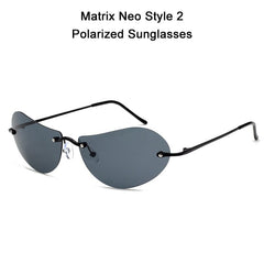 JackJad 2021 Fashion Cool The Matrix Neo Style Polarized Sunglasses Ultralight Rimless Men Driving Brand Design Sun Glasses Ocul