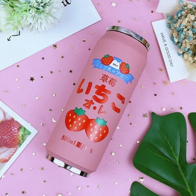 Creative Stainless Steel Japan Juice Candy Color Drink Cans Thermos Portable Unisex Students Personality Trendy Straw Cup - Wowza