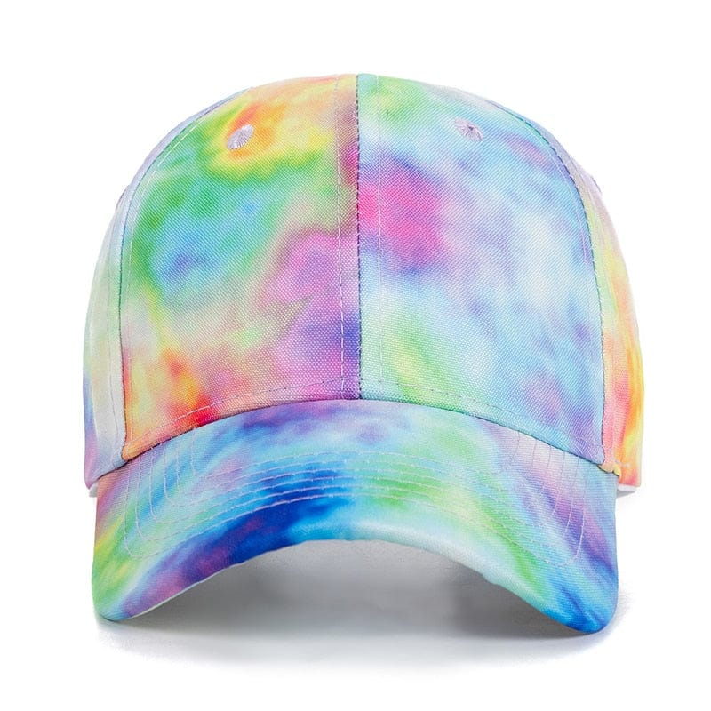 New Fashion Women Tie Dye Cap Multicolor Irregular Print Baseball Cap Female Outdoor Streetwear Summer Caps Hats