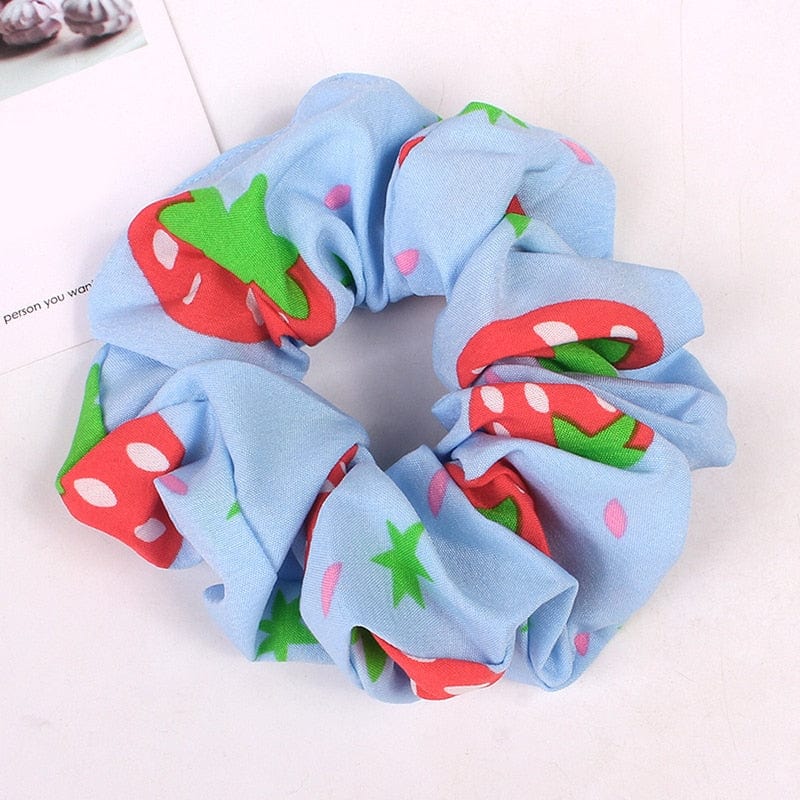 Korean Women Scrunchie Hearwear Girls Hair Tie Lady Scrunchies Ponytail Hair Female Holder Rope Pineapple Print Hair Accessories