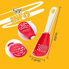 Multifunctional Cooking Spoon Kitchen Strainer Scoop to Cut Garlic Hanging Hole Innovative Potato Garlic Press kitchen Accessory - Wowza