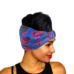 African Pattern Print Headband for Women Twist Style Hair Band Salon Make Up Hair Wrap Headwear Turban Ladies Hair Accessories