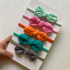 5Pcs/Set Baby Headband Bows For Girls Headbands Children Elastic Hair Bands New Born Hairband Soft Toddler Cute Accessories