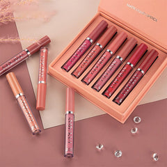 HANDAIYAN 6Colors/Sets Sexy Matte Liquid Lipstick Lip Glaze Sets Natural Moisturizer Waterproof Velvet Lip Glosses Makeup