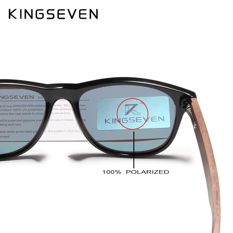 KINGSEVEN Brand 2022 Fashion Handmade Natural Wooden Sunglasses For Men Women Polarized Sun Glasses UV400 Mirror Male Eyewear