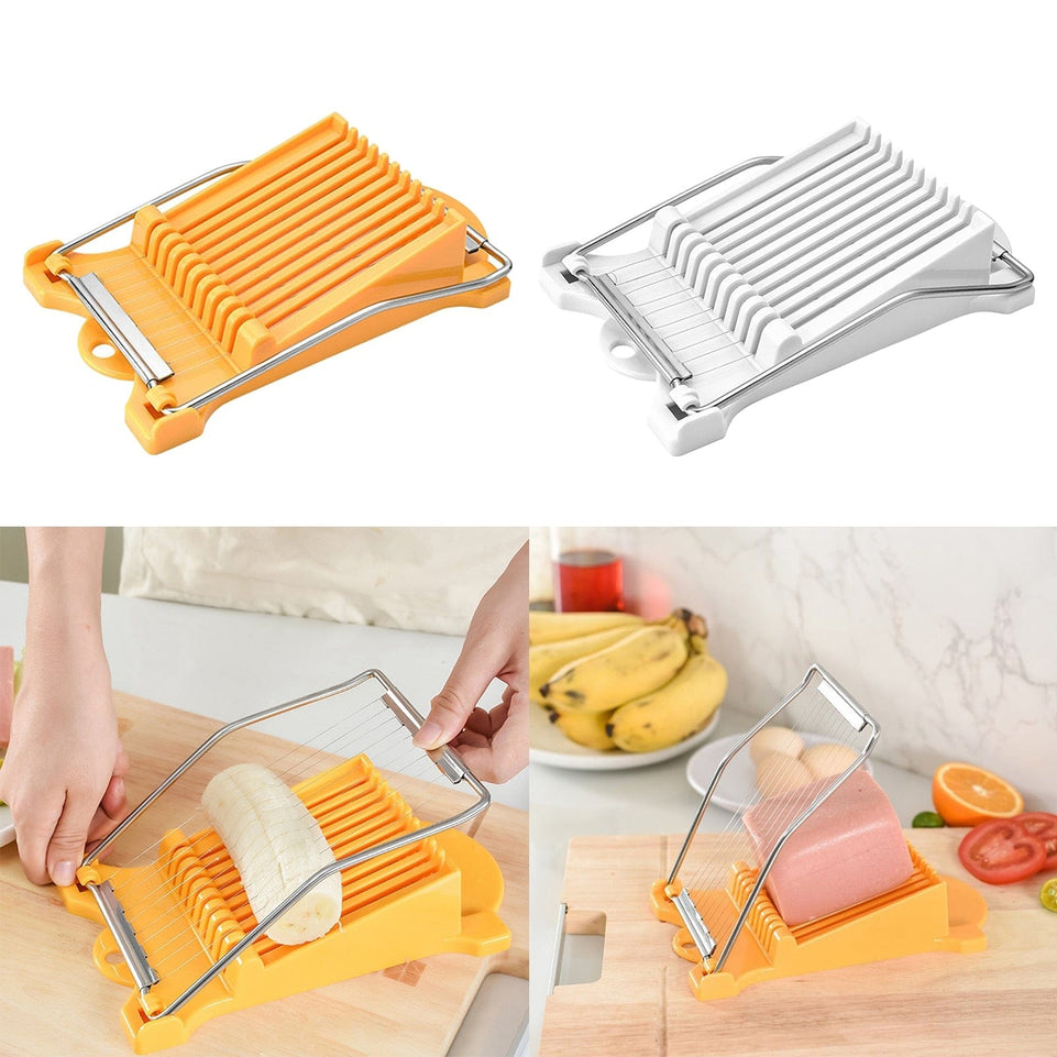 Luncheon Meat Slicer 304 Reinforced Stainless Steel Boiled Egg Fruit Soft Cheese Slicer Spam Cutter - Wowza