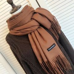 2021 Women Cashmere Scarves With Tassel Lady Winter Autumn Long Scarf High Quality Keep Warm Female Shawl Thicker Men Scarf