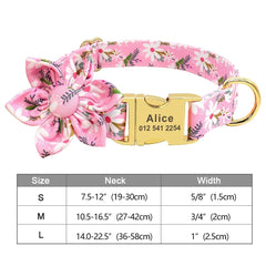 Fashion Printed Dog Collar Personalized Nylon Dog Collar Custom Pet Puppy Cat Collars Engraved ID Tag Collars Dog Accessories