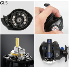 GLS Metal winding ring Series Baitcasting Reel 7.2:1 Ultra-Light 8KG MAX Drag Power Casting Fishing Right Left Hand Fishing Reel