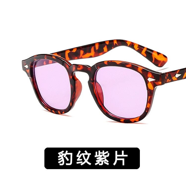 Fashion Johnny Depp Style Round Sunglasses Clear Tinted Lens Brand Design Party Show Sun Glasses Oculos De Sol