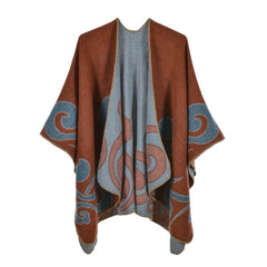 Luxury Brand Ponchos Coat 2022 Cashmere Scarves Women Winter Warm Shawls and Wraps Pashmina Thick Capes Blanket Femme Scarf